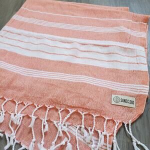 Sand Cloud Striped Beach Towel with Fringe